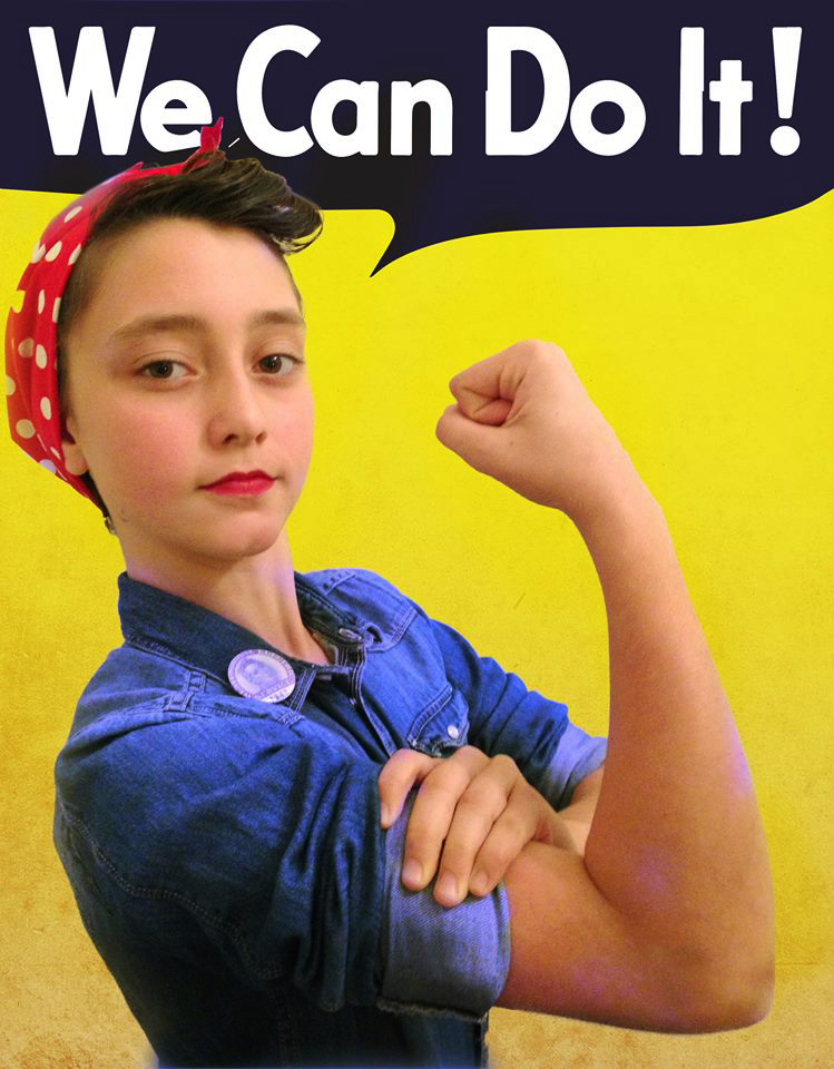 Lily Does Rosie the Riveter